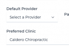 Select main provider when creating patient